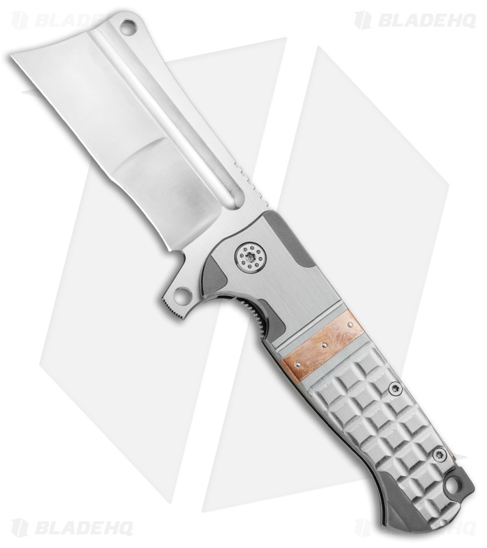 Andre de Villiers Custom Battle Cleaver Flipper Knife Ti/Cu (4" Satin) AdV