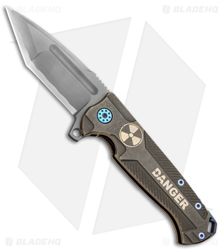 Andre de Villiers Custom Ronin Flipper Knife "Danger" (3.875" BB Hamon) AdV