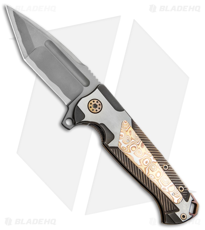 Andre de Villiers Custom Ronin Flipper Knife Mokumi (3.875