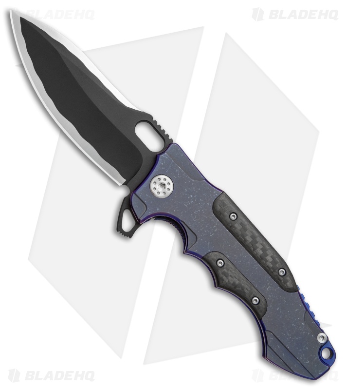 Andre de Villiers Hummer Flipper Blue Titanium/Carbon Fiber (4.25" Black Hamon)