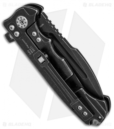Andre De Villiers Mini Harpoon Prototype Knife Black Ti (3.1" Black SW) AdV