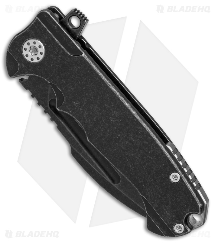 Andre De Villiers Mini Harpoon Prototype Knife Black Ti (3.1" Black SW) AdV