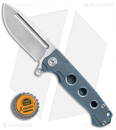 Andre de Villiers Mini Pathfinder Knife 3D Sky Blue Ti (3.2" Satin) AdV
