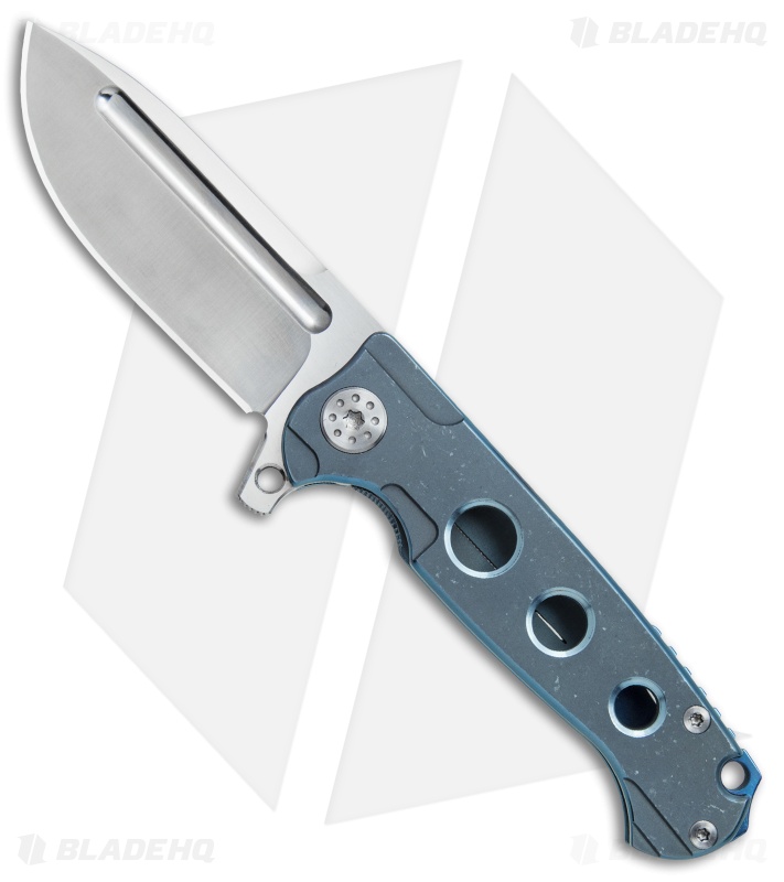 Andre de Villiers Mini Pathfinder Knife 3D Sky Blue Ti (3.2" Satin) AdV