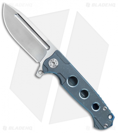 Andre de Villiers Mini Pathfinder Knife 3D Sky Blue Ti (3.2" Satin) AdV