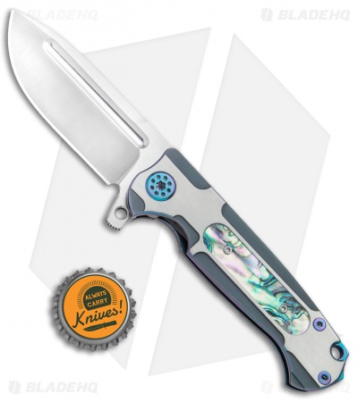 Andre de Villiers Mini Pathfinder Frame Lock Knife Abalone/Ti (3.2" Satin) AdV