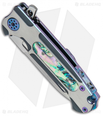 Andre de Villiers Mini Pathfinder Frame Lock Knife Abalone/Ti (3.2" Satin) AdV