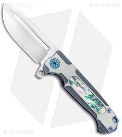 Andre de Villiers Mini Pathfinder Frame Lock Knife Abalone/Ti (3.2" Satin) AdV