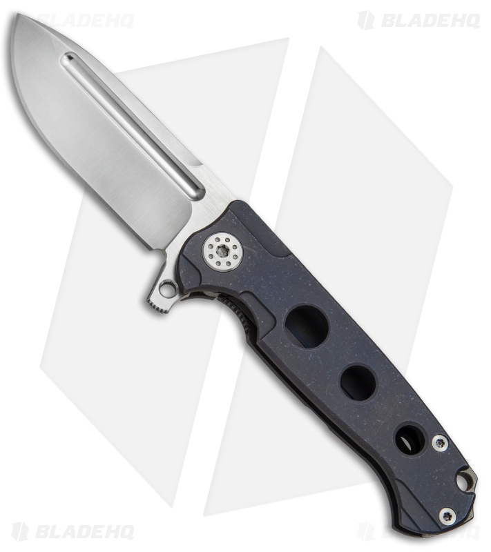 Andre de Villiers Pathfinder Mini Knife 3D Blue SW Ti (3.2" Satin) AdV
