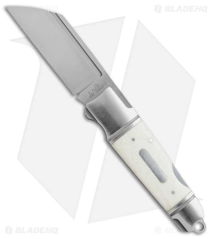 Andre de Villiers Pocket Butcher Lockback Knife Bone w/ Insert (3.1" Satin) AdV