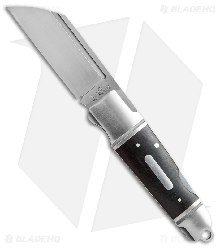 Andre de Villiers Pocket Butcher Lockback Knife Ebony w/ Insert (3.1" Satin) AdV