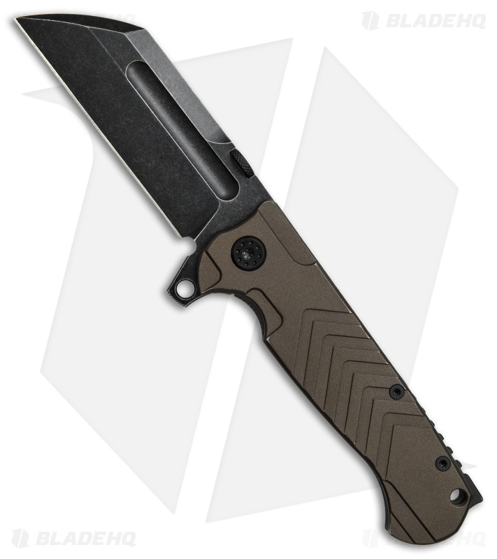 Andre de Villiers Tac Butcher Frame Lock Knife FDE Arrow (4" Black SW) AdV