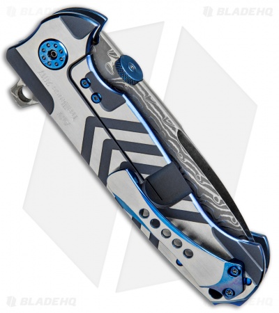 Andre de Villiers Custom TrailBoss Knife Arrow Ti/White C-Tek (3.875" Damascus)