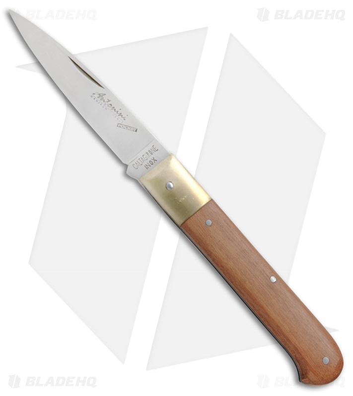 Antonini Knives Medium Caltagirone Slip Joint Knife Wood (3.4" Satin) 917/20