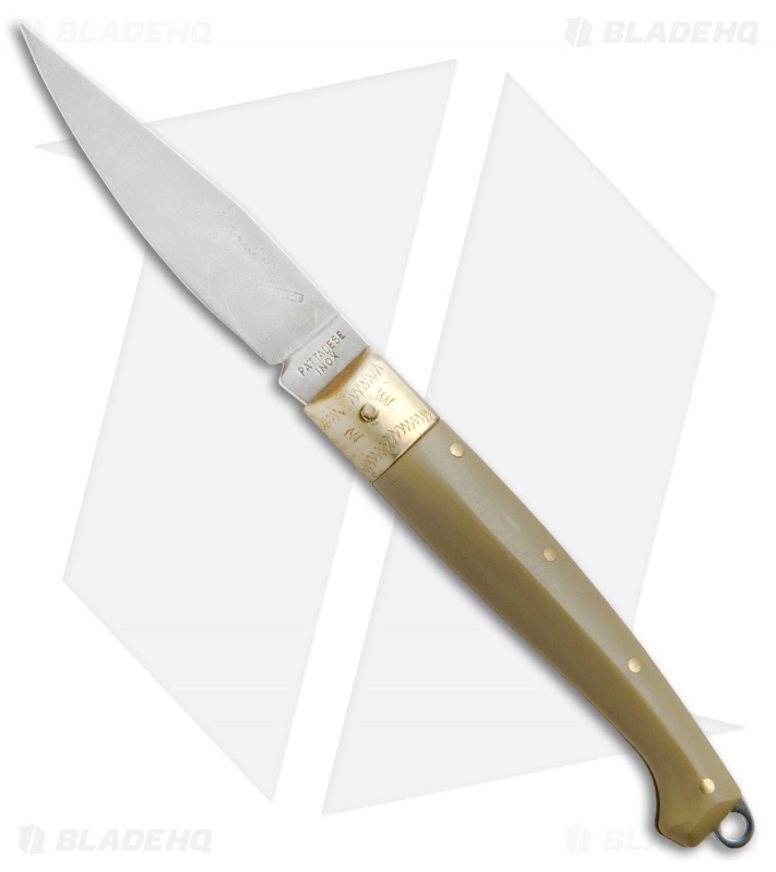 Antonini Knives Small Pattada Friction Lock Knife Sim Horn (3.1" Satin) 637/FC