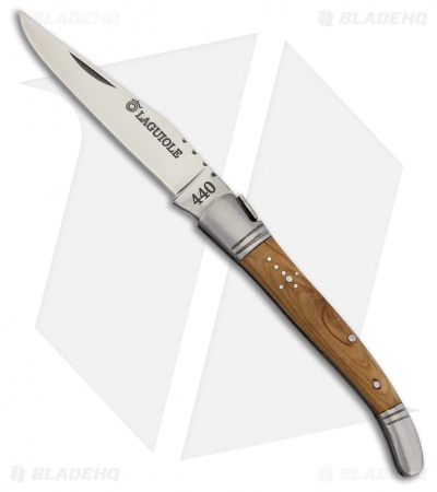 Baladeo Laguiole Slip Joint Pocket Knife Juniper Wood (3.5" Satin)