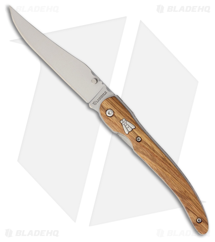 Baladeo Variation Laguiole Liner Lock Knife Zebra Wood (3.75" Bead Blast)
