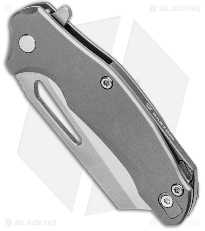 Bastion Braza Mini Bro Cleaver Frame Lock Gray Stainless (2" Satin) 