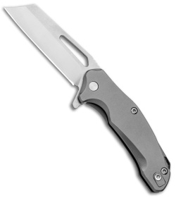 Bastion Braza Mini Bro Cleaver Frame Lock Gray Stainless (2" Satin) 