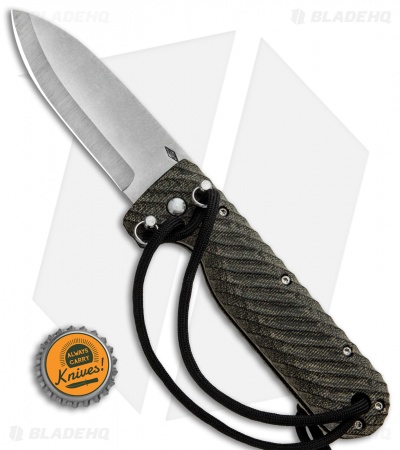 Battle Horse Knives Tree Frog Folding Knife Green/Black Micarta (3.5" Satin) 