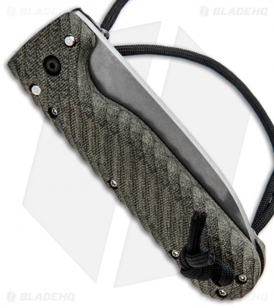 Battle Horse Knives Tree Frog Folding Knife Green/Black Micarta (3.5" Satin) 