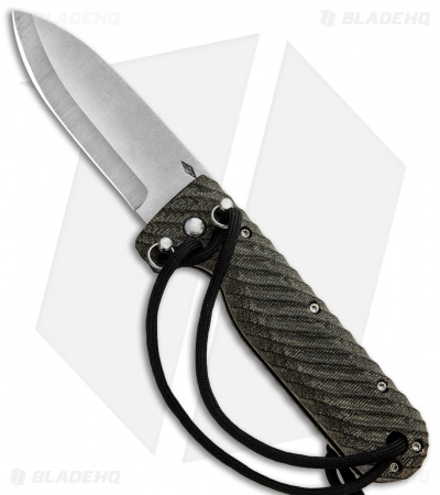 Battle Horse Knives Tree Frog Folding Knife Green/Black Micarta (3.5" Satin) 