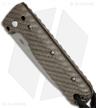 Battle Horse Knives Tree Frog Folding Knife OD Green Micarta (3.5" Satin) BHK