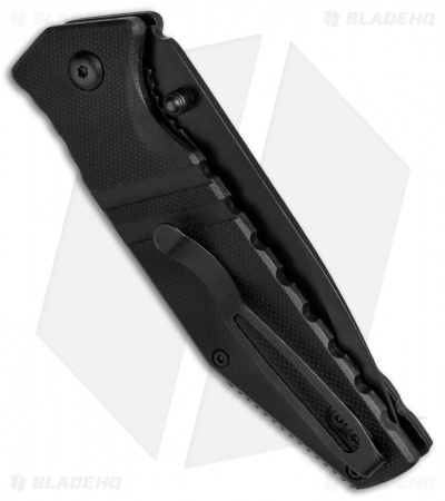 Bear Edge 4.5" Spring Assisted Tanto Knife Black G-10  (3.5" Black) 