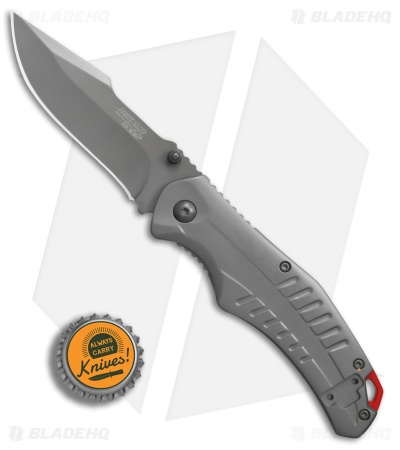 Bear Edge 61114 Frame Lock Knife Stainless Steel (3.25" Gray) 