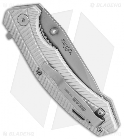 Bear Edge Aluminum Sideliner Liner Lock Knife Gray (3.25" Gray) 61105