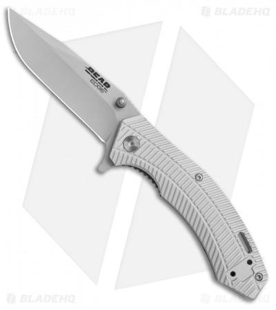 Bear Edge Aluminum Sideliner Liner Lock Knife Gray (3.25" Gray) 61105