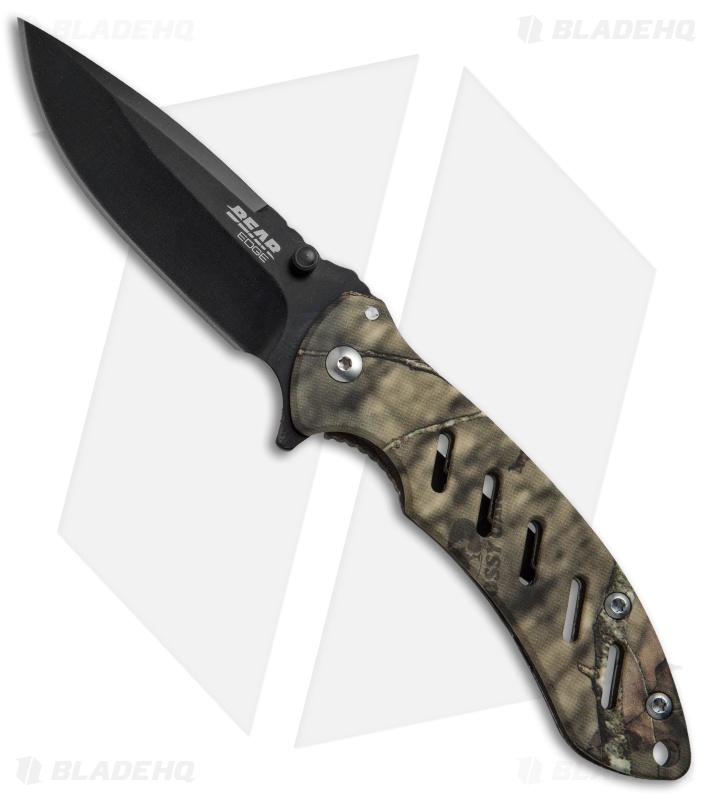 Bear Edge Brisk 1.0 Frame Lock Knife Mossy Oak Camo (3.1" Black) 61510