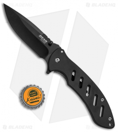 Bear Edge Large Brisk 1.0 Frame Lock Knife Black (3.6" Black) 