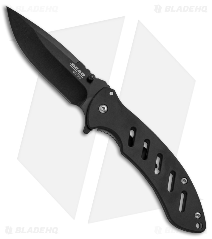 Bear Edge Large Brisk 1.0 Frame Lock Knife Black (3.6" Black) 