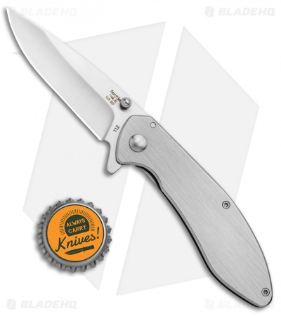 Bear & Son 4" Liner Lock Flipper Knife Stainless Steel (2.8" Satin) 112
