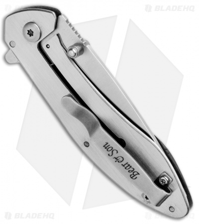 Bear & Son 4" Liner Lock Flipper Knife Stainless Steel (2.8" Satin) 112