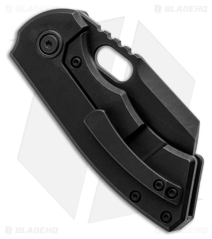 BergBlades Mini Slim Frame Lock Knife Black DLC Titanium (2.4" Black)