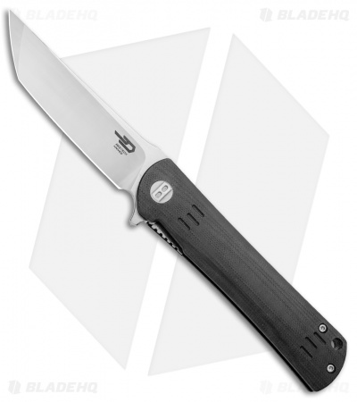 Bestech Knives Kendo Tanto Liner Lock Knife Black G-10 (3.75" Satin)  