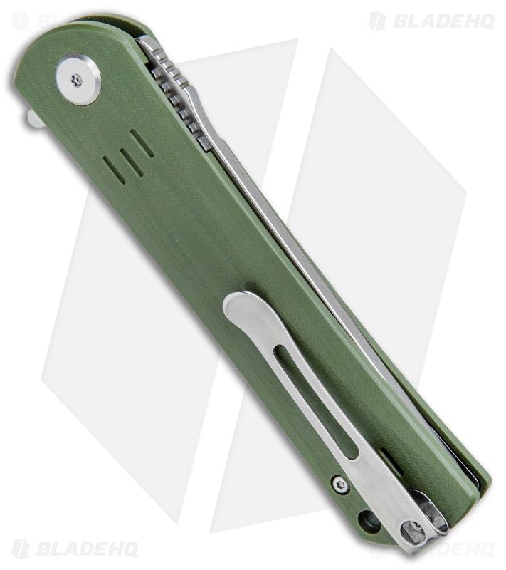 Bestech Knives Kendo Tanto Liner Lock Knife Green G-10 (3.75" Satin)  