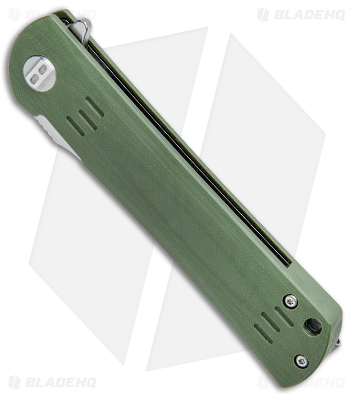 Bestech Knives Kendo Tanto Liner Lock Knife Green G-10 (3.75" Satin)  