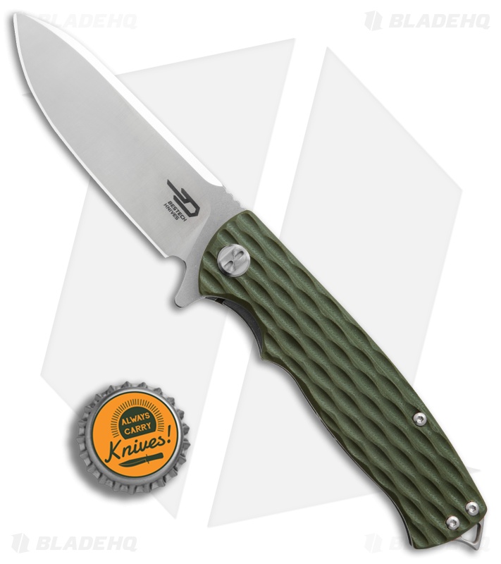 Bestech Knives Grampus Liner Lock Knife Green G-10 (3.5" Satin)  