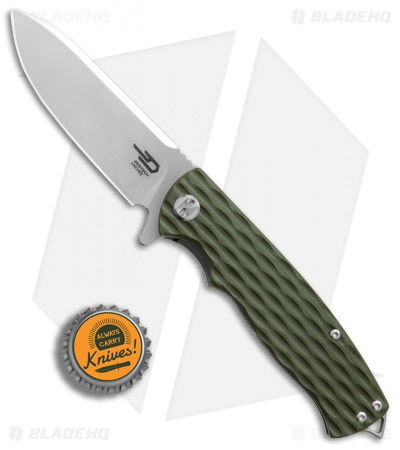 Bestech Knives Grampus Liner Lock Knife Green G-10 (3.5" Satin)  
