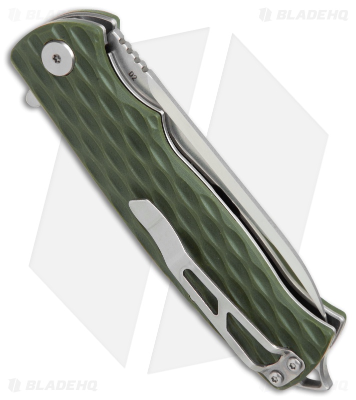 Bestech Knives Grampus Liner Lock Knife Green G-10 (3.5" Satin)  