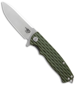 Bestech Knives Grampus Liner Lock Knife Green G-10 (3.5" Satin)  