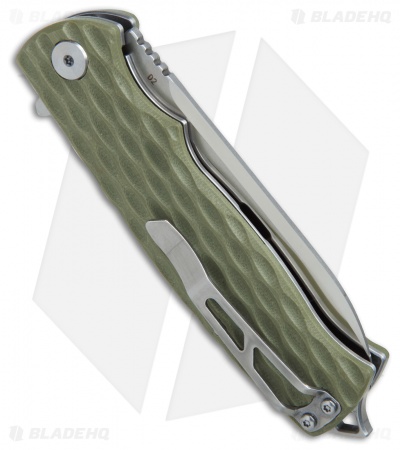 Bestech Knives Grampus Liner Lock Knife OD Green G-10 (3.5" Satin)  
