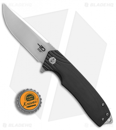 Bestech Knives Lion Liner Lock Knife Black G-10 (3.3" Satin)  