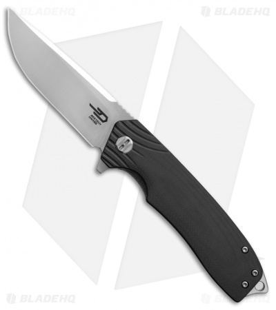 Bestech Knives Lion Liner Lock Knife Black G-10 (3.3" Satin)  