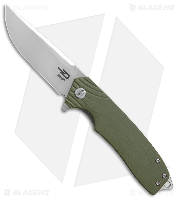 Bestech Knives Lion Liner Lock Knife Green G-10 (3.3" Satin)  