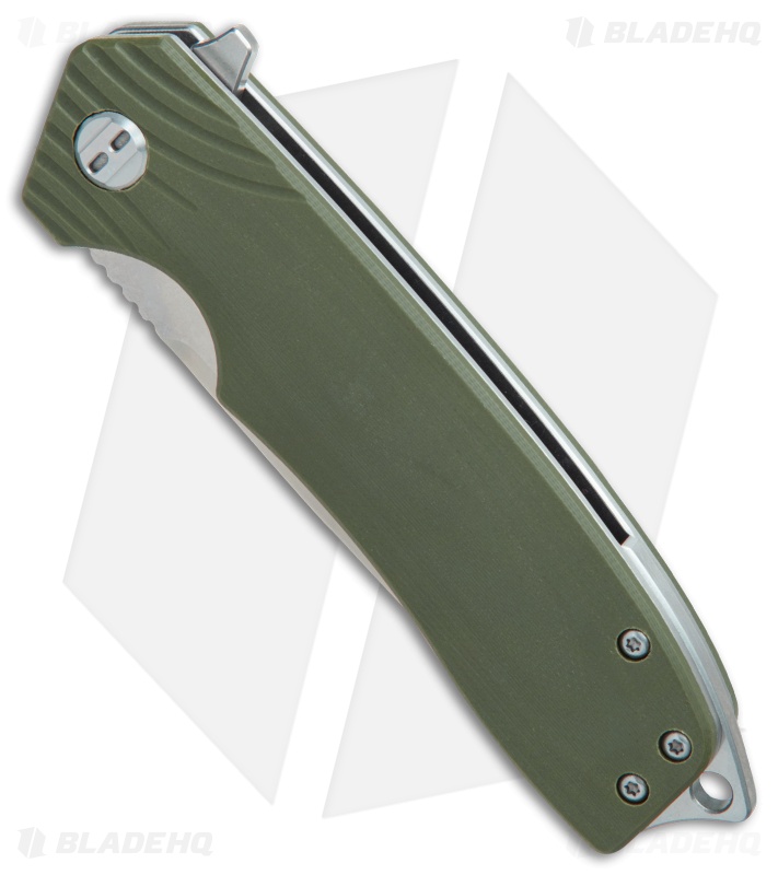 Bestech Knives Lion Liner Lock Knife Green G-10 (3.3" Satin)  