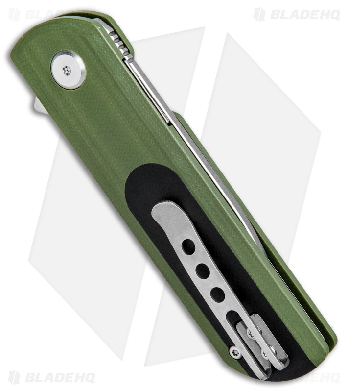 Bestech Knives Pebble Liner Lock Knife Green/Black G-10 (2.8" Stonewash) BG07A